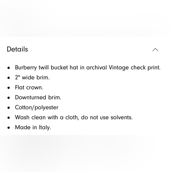 Burberry Bucket Hat- Check print twill - Picture 8 of 8